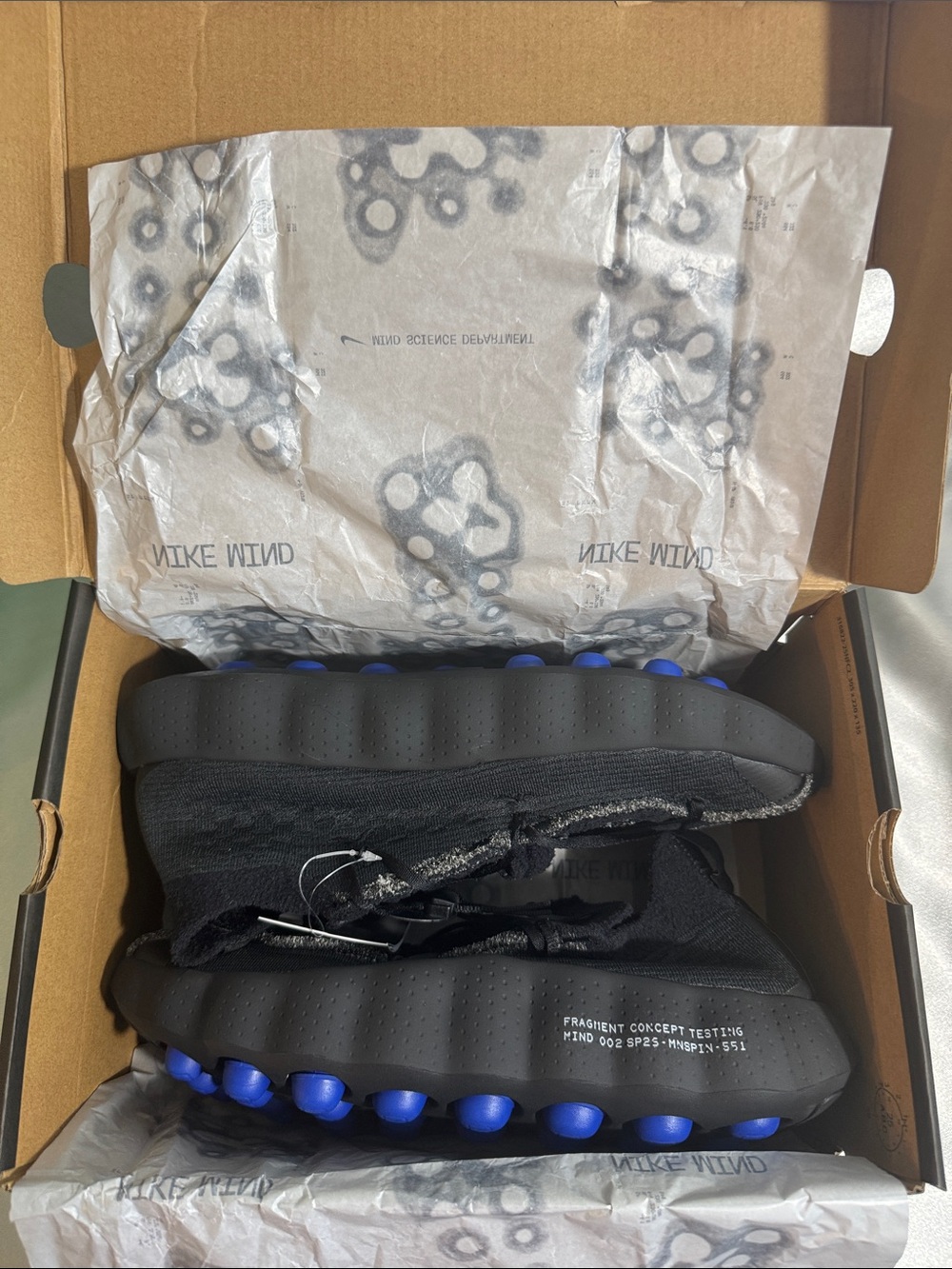 New!🔥 Black fragment design x Nike Mind 002 Flyknit sneaker!🔥 - Picture 11 of 13